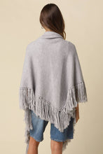 Load image into Gallery viewer, Maxine Fringe Knit Poncho (2 Colors)