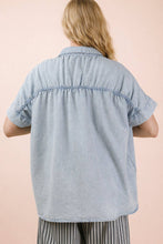 Load image into Gallery viewer, Weekend Chambray Oversized Shirt