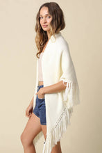 Load image into Gallery viewer, Maxine Fringe Knit Poncho (2 Colors)
