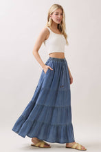 Load image into Gallery viewer, Josie Tencel Tiered Maxi Skirt