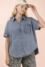 Load image into Gallery viewer, Weekend Chambray Oversized Shirt