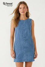 Load image into Gallery viewer, The Hadley Denim Mini Shift Dress