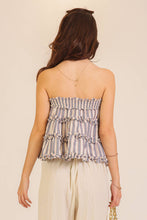Load image into Gallery viewer, Blue Harbor Ruffle Tiered Strapless Top