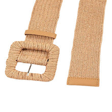 Load image into Gallery viewer, WOVEN SQUARE BUCKLE ELASTIC WAISTBAND