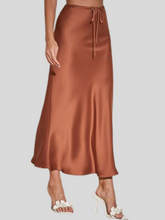 Load image into Gallery viewer, Audrey Satin Drawstring Skirt