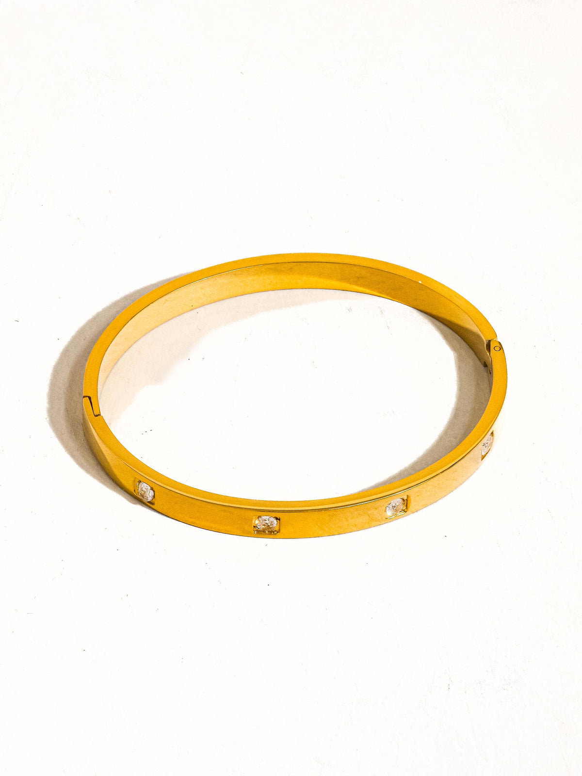 Neil 18K Gold Classic CZ Bangle