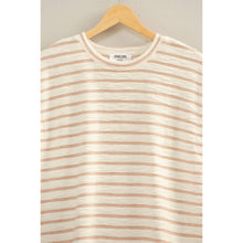 Load image into Gallery viewer, Terry Cloth Stripe Cap Sleeve Tee (5 Colors)