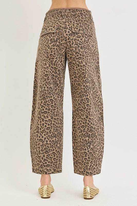 The Lennox Leopard Barrel Jean