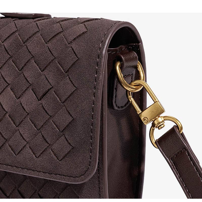 Vintage Woven Suede Handbag