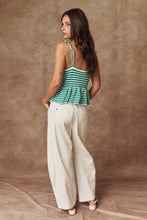 Load image into Gallery viewer, Striped Peplum Top