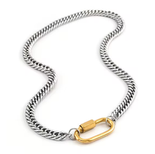 Load image into Gallery viewer, Carabiner Stainless Steel Necklace Two Tone