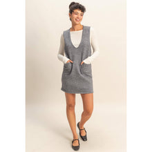 Load image into Gallery viewer, Kate V Neck Sleeveless Knit Mini Dress
