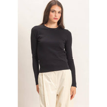 Load image into Gallery viewer, Crew Neck Sweater With Ribbed Hem (2 Colors)