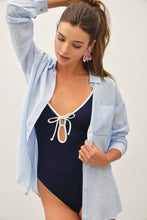 Load image into Gallery viewer, Riviera Stripe Button Down Shirt