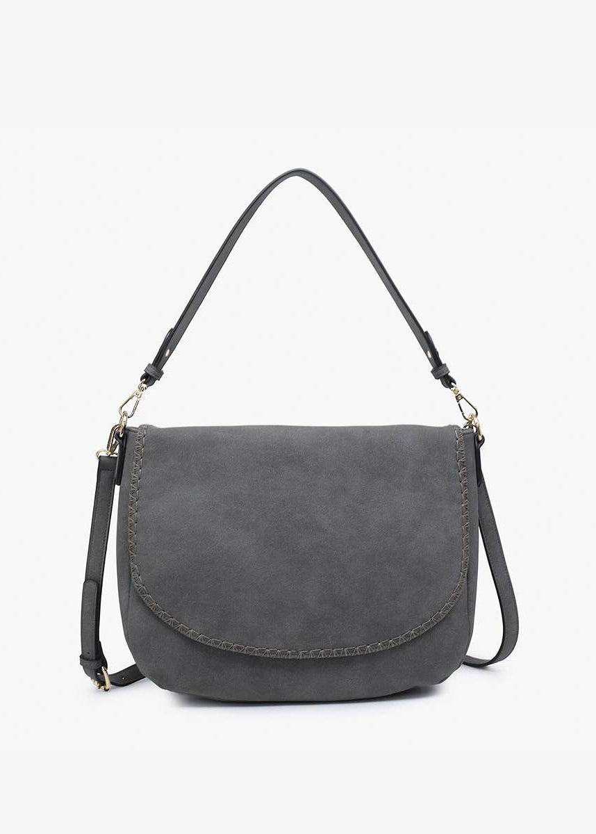 Jess Faux Suede Satchel