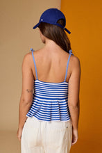 Load image into Gallery viewer, Striped Peplum Top
