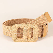 Load image into Gallery viewer, WOVEN SQUARE BUCKLE ELASTIC WAISTBAND