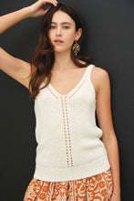 Load image into Gallery viewer, V-NECK POINTELLE SWEATER TANK