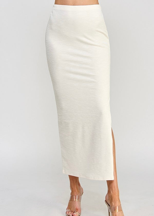 スカート [NICEGHOSTCLUB]SIDE ZIP MAXI SKIRT_WHITE(NG2DMUW300A) W ZIP SKIRT(36 WHITE): BOTTOMSjosemoon