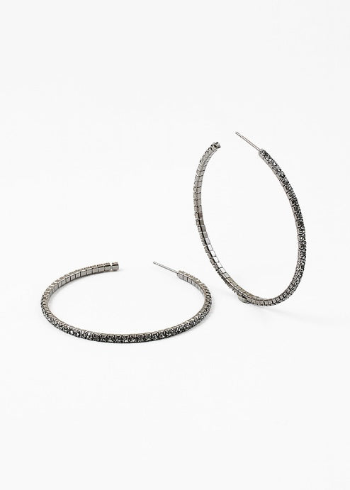 Rhinestone Hoop Earring
