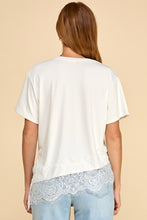 Load image into Gallery viewer, Asymmetrical Lace Trim Top (2 Colors)