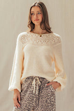 Load image into Gallery viewer, Nora Lace Yoke Sweater