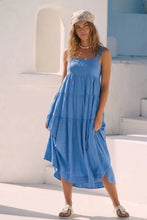 Load image into Gallery viewer, Rowan Tiered Flare Midi Dress