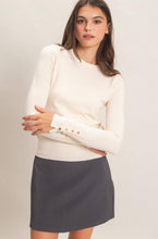 Load image into Gallery viewer, Crew Neck Sweater With Ribbed Hem (2 Colors)