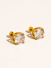 Load image into Gallery viewer, Avenn 18K Gold CZ Earrings (2 Shapes)