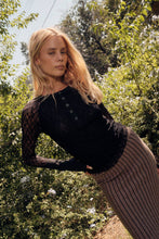 Load image into Gallery viewer, Floral Lace Raglan-Sleeve Henley Top