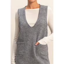 Load image into Gallery viewer, Kate V Neck Sleeveless Knit Mini Dress