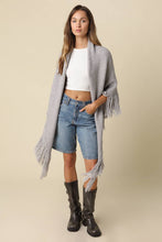 Load image into Gallery viewer, Maxine Fringe Knit Poncho (2 Colors)