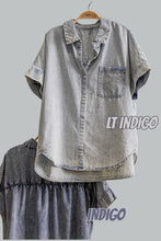 Load image into Gallery viewer, Weekend Chambray Oversized Shirt