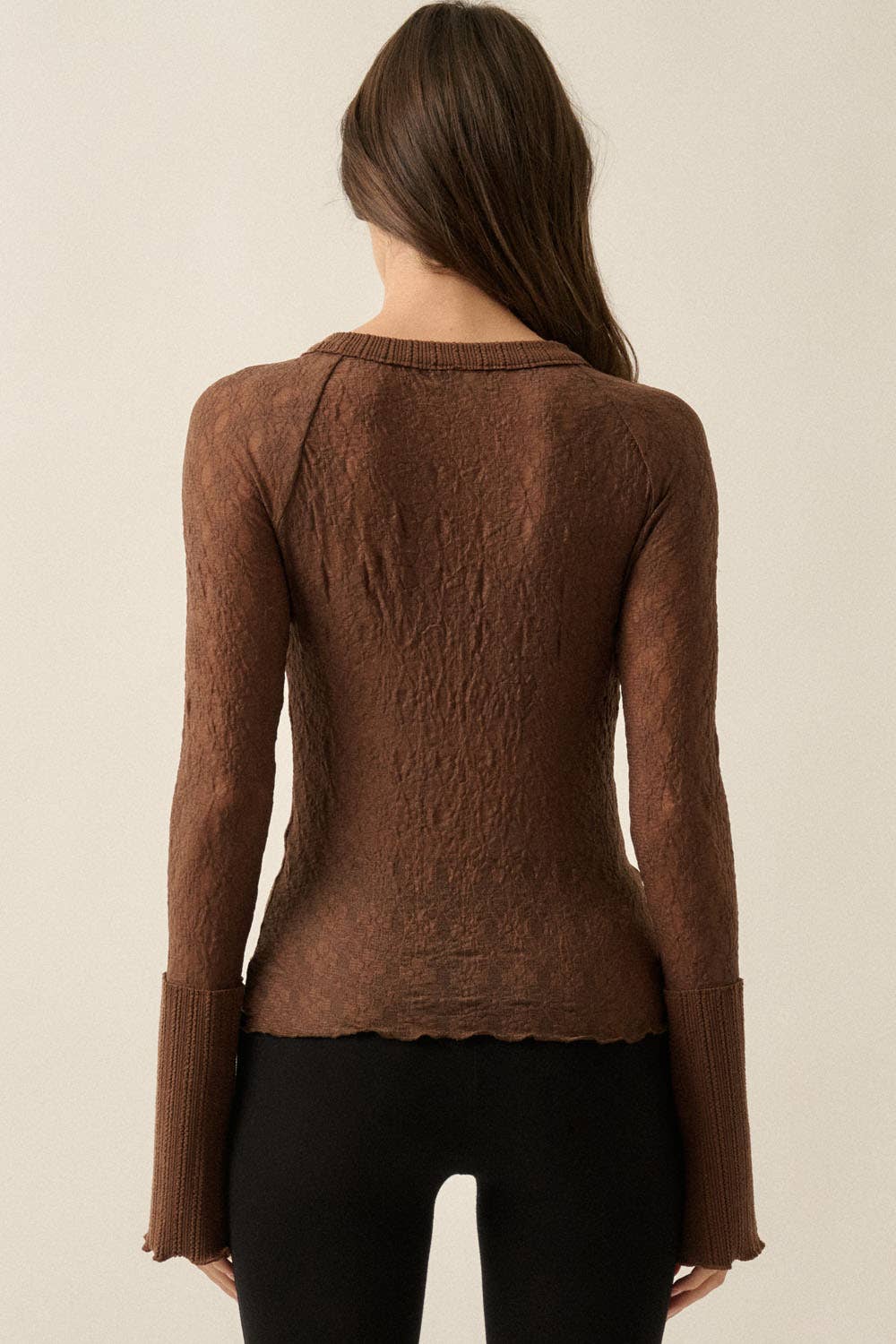 The Brynn Lace Henley Top