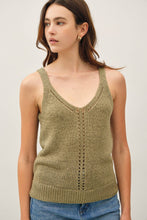 Load image into Gallery viewer, V-NECK POINTELLE SWEATER TANK