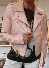 Load image into Gallery viewer, Pink Lady Faux Leather Jacket
