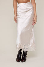 Load image into Gallery viewer, Valerie Lace Satin Midi Skirt
