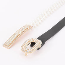 Load image into Gallery viewer, Pearl &amp; Rhinestone Layered Belt
