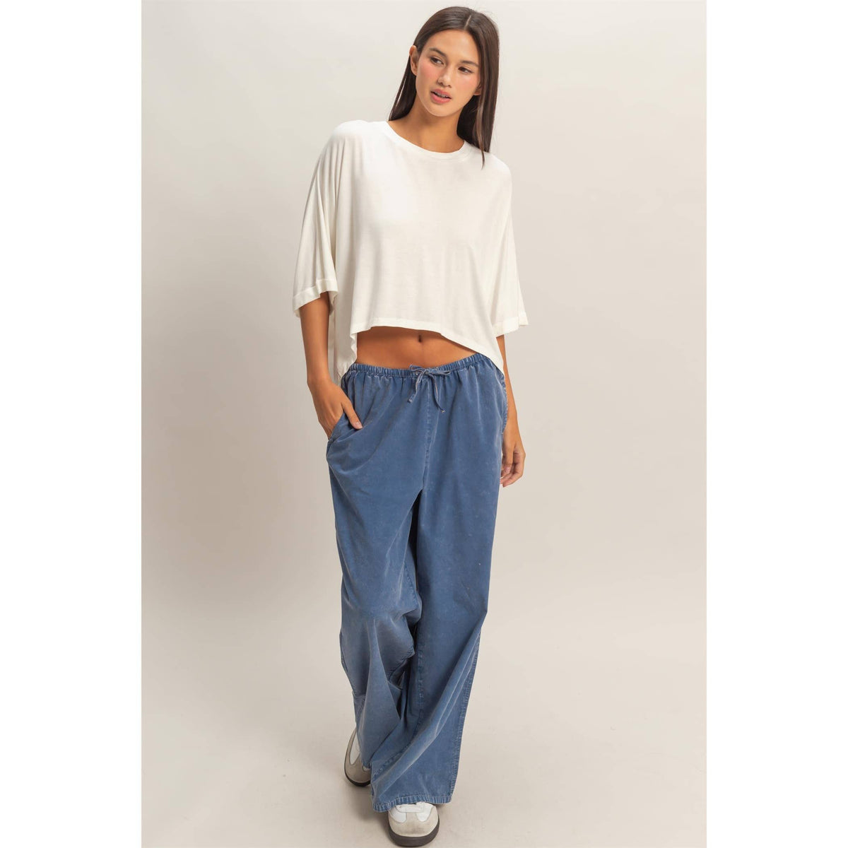 Relaxed High-Low Batwing Top (2 Colors)