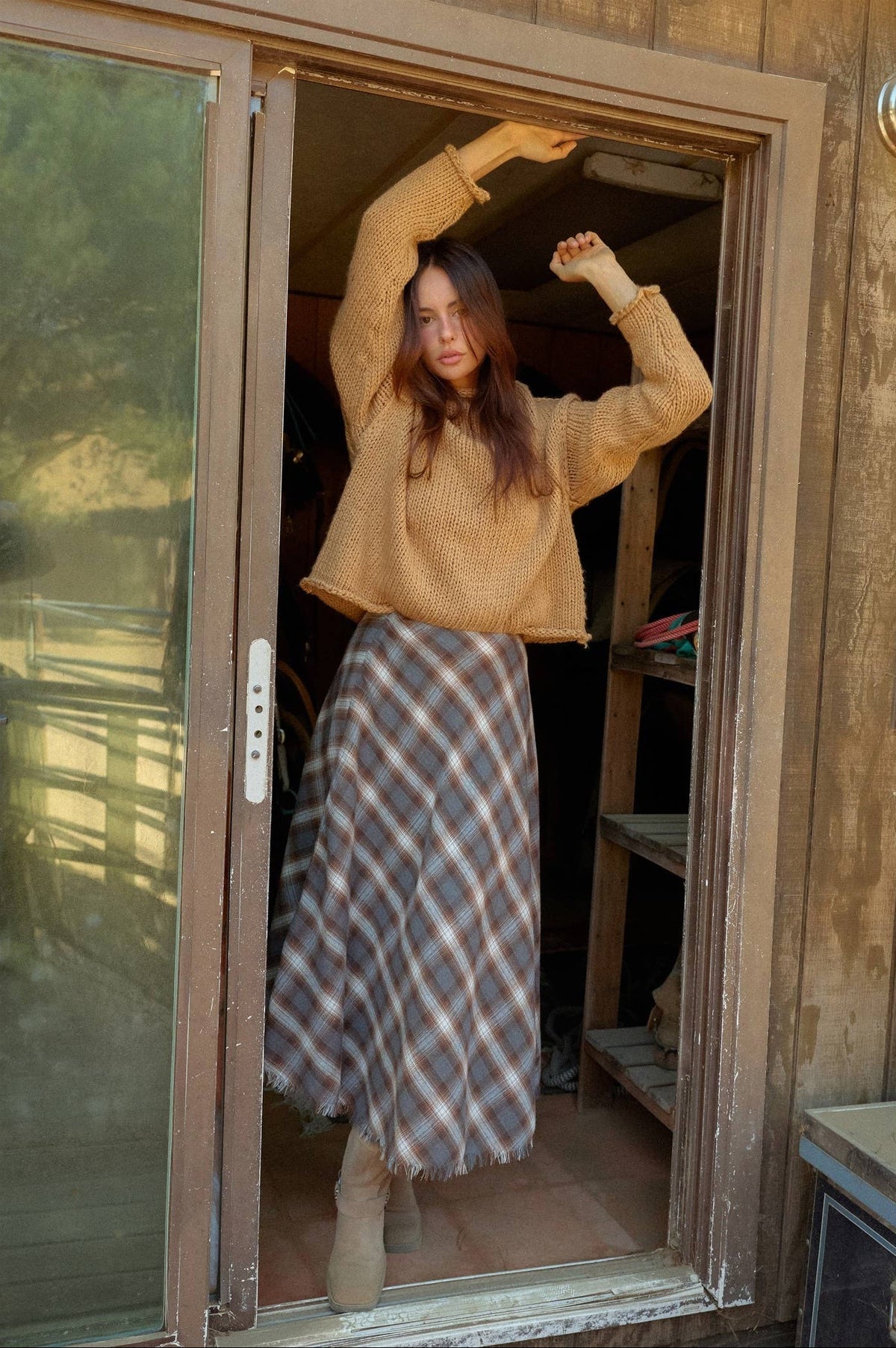 Harvest Moon Rolled Collar Sweater