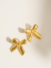 Load image into Gallery viewer, Lillian 18K Gold Non-Tarnish Bow Stud &amp; Ring
