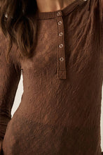 Load image into Gallery viewer, The Brynn Lace Henley Top
