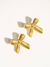 Load image into Gallery viewer, Lillian 18K Gold Non-Tarnish Bow Stud &amp; Ring
