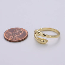 Load image into Gallery viewer, Simple Minimalist Gold Filled Wrapped Adjustable Ring
