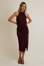 Load image into Gallery viewer, The Vivian Halter Neck Midi Dress
