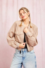 Load image into Gallery viewer, Washed Linen Bomber Jacket
