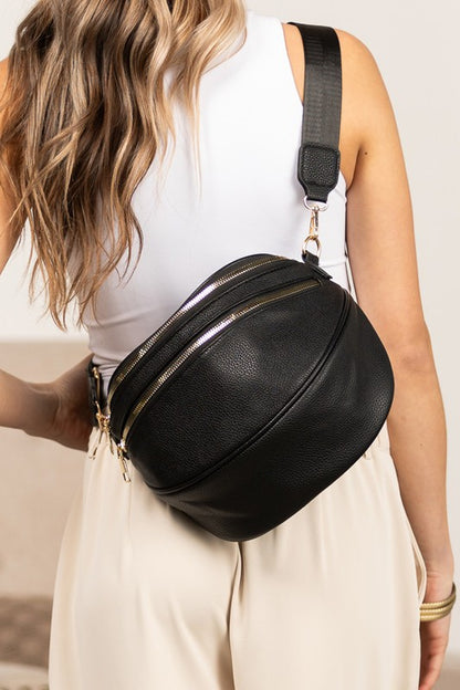 The Madison Double Zip Sling Bag (2 Colors)