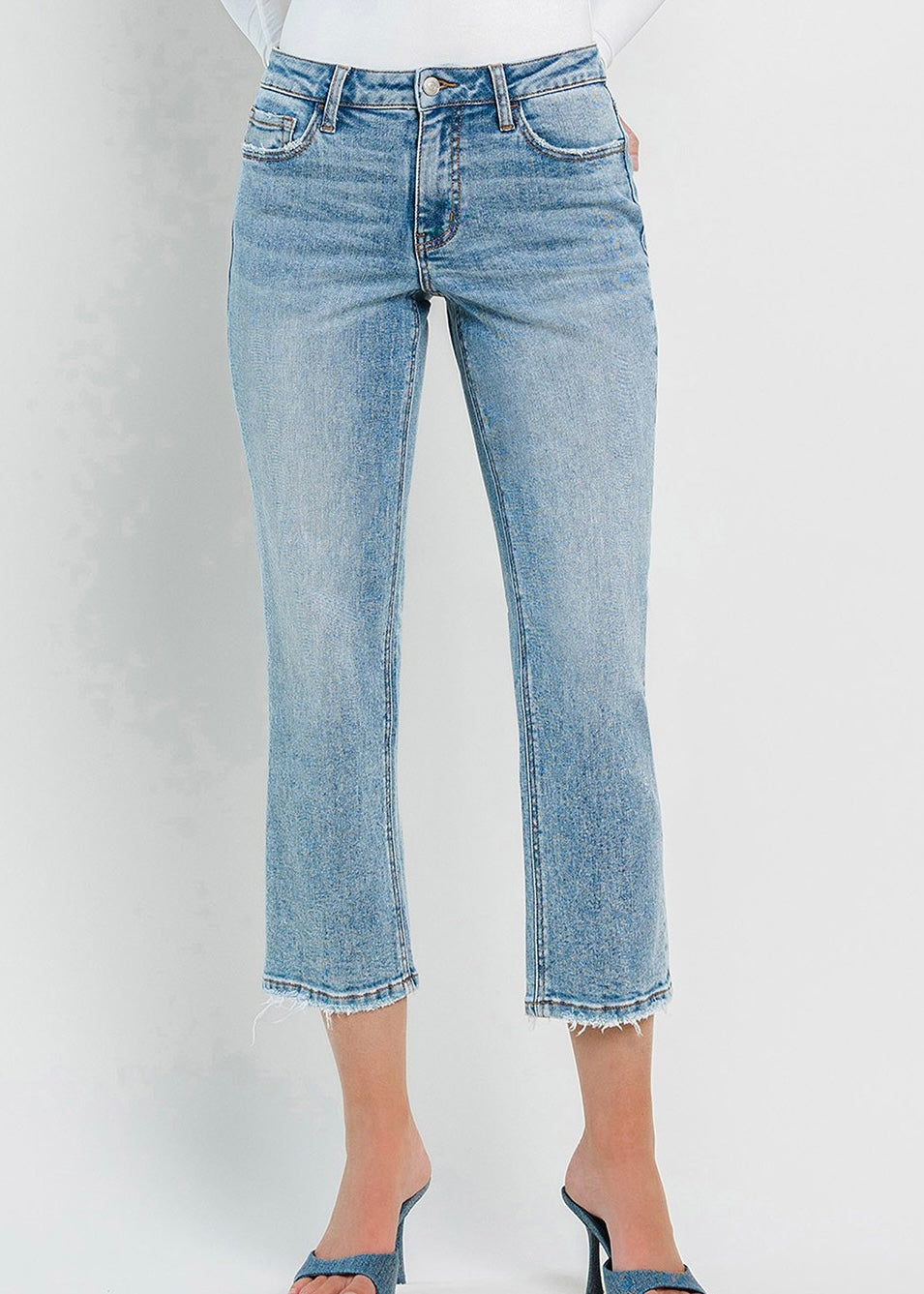 Lora High Rise Cropped Straight Jean
