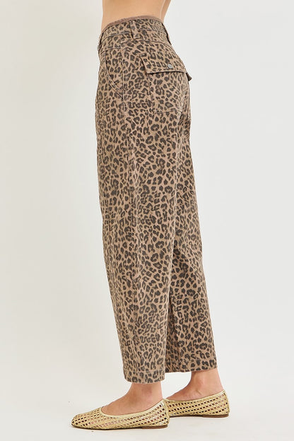 The Lennox Leopard Barrel Jean