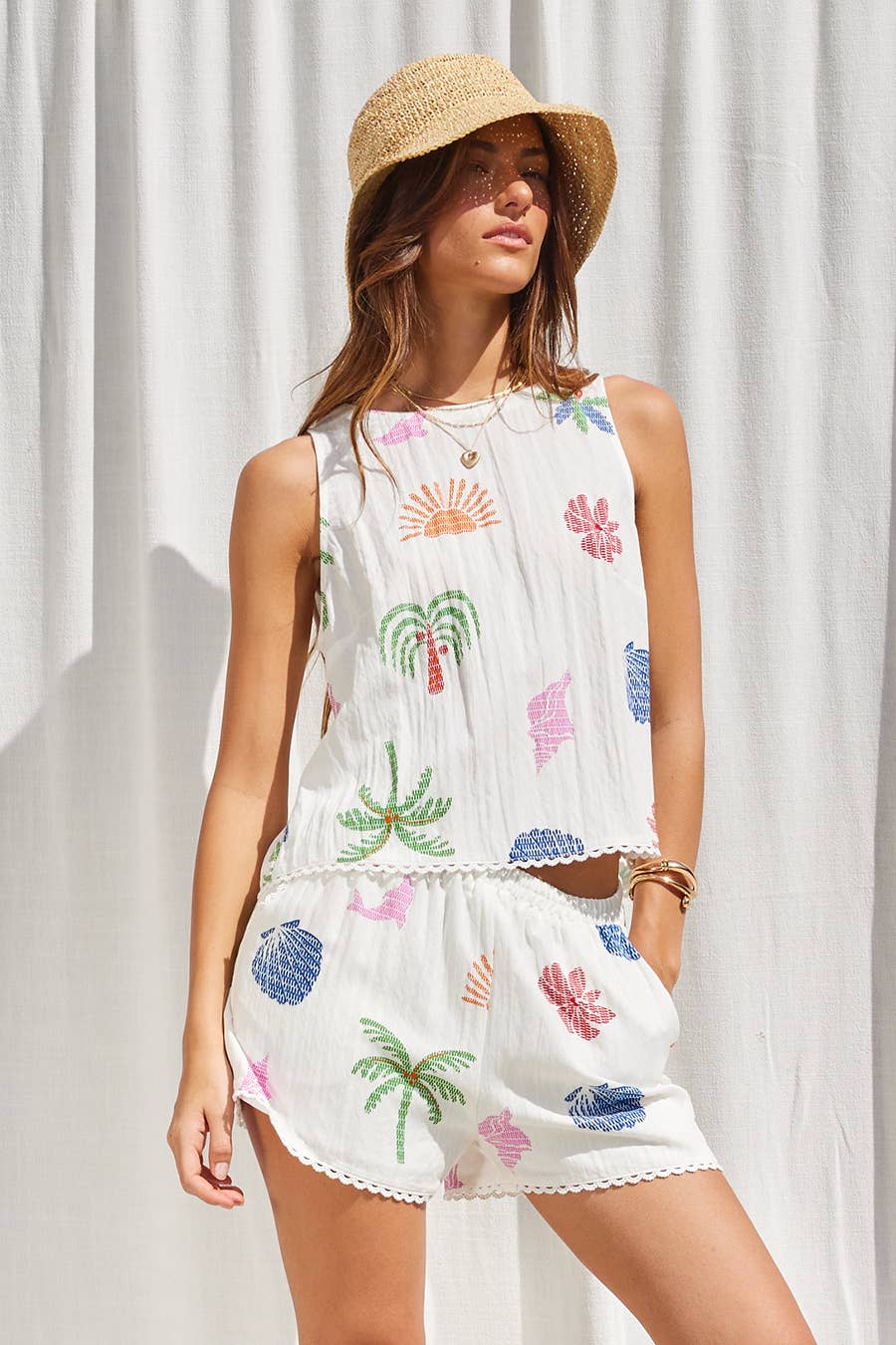 Beachside Gauze Short Set